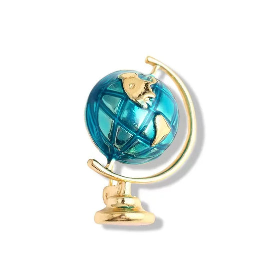 Title:
Mini Rotating Globe Desk Ornament – Gold & Teal Decorative World Model